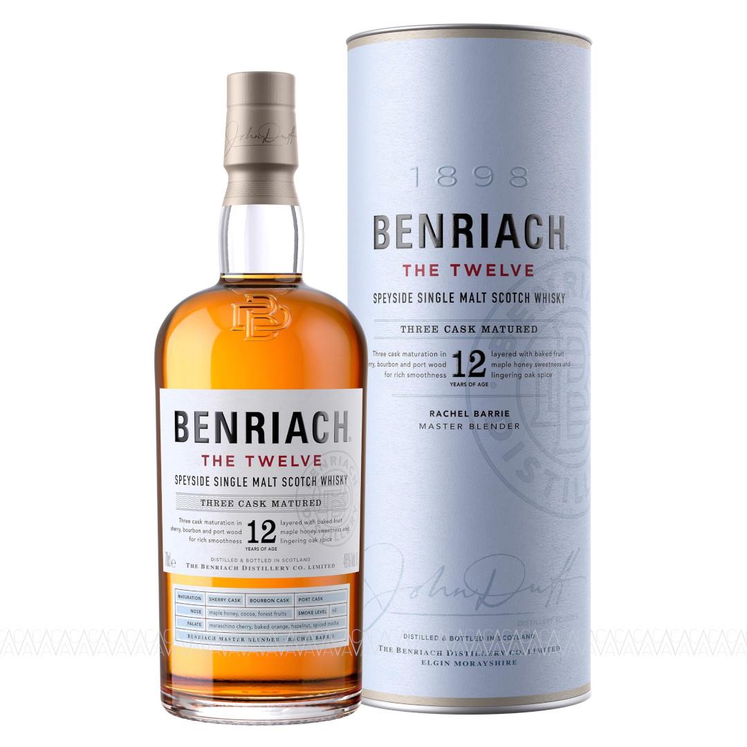 BenRiach The Twelve 12 Years Old Single Malt Scotch Whisky 700ml