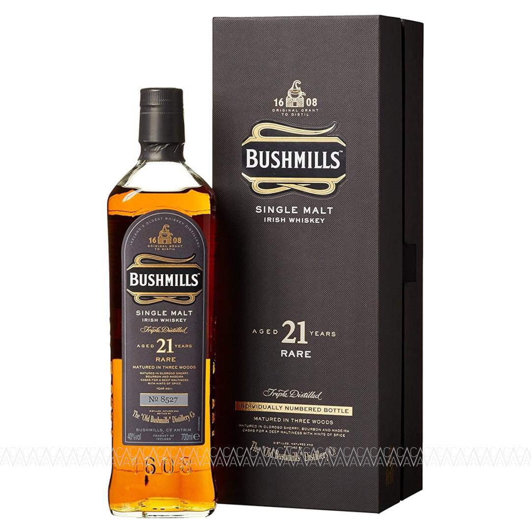 Bushmills 21 Years Old Single Malt Irish Whiskey 700ml