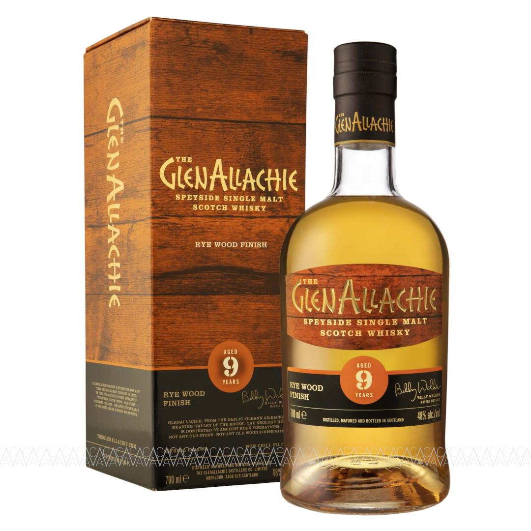 GlenAllachie 9 Years Old Rye Wood Finish Single Malt Scotch Whisky 700ml