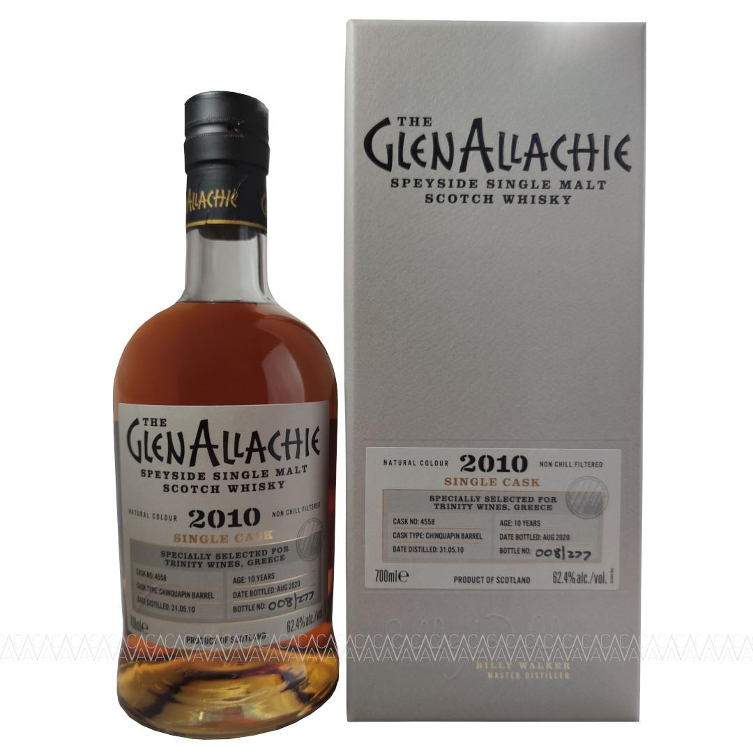 GlenAllachie Trinity Wines Single Cask 10 Years Old Cask Strength Single Malt Scotch Whisky 62,4% alc. 700ml