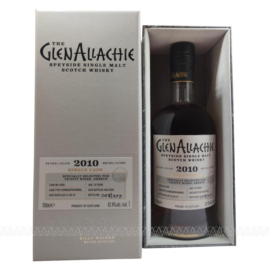 GlenAllachie Trinity Wines Single Cask 10 Years Old Cask Strength Single Malt Scotch Whisky 62,4% alc. 700ml