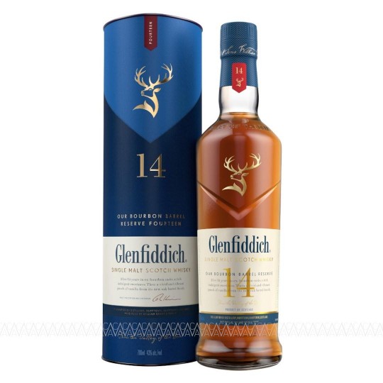 Glenfiddich 14 Years Old Bourbon Barrel Reserve Single Malt Scotch Whisky 700ml