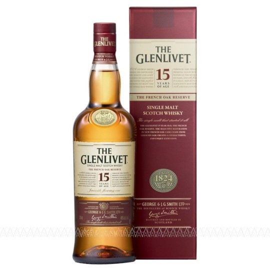 Glenlivet 15 Years Old French Oak Single Malt Scotch Whisky 700ml