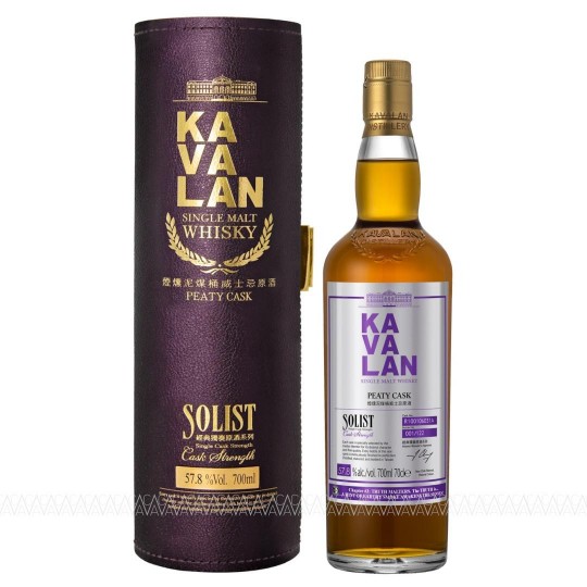 Kavalan Solist Peaty Cask Strength Single Malt Taiwanese Whisky 57.8% alc. 700ml