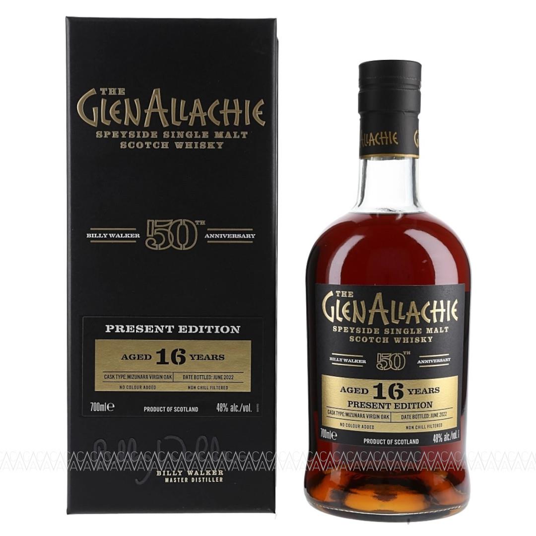 GlenAllachie Billy Walker 50th Anniversary Present Edition 16 YO Mizunara Virgin Oak Single Malt Scotch Whisky 48% 700ml
