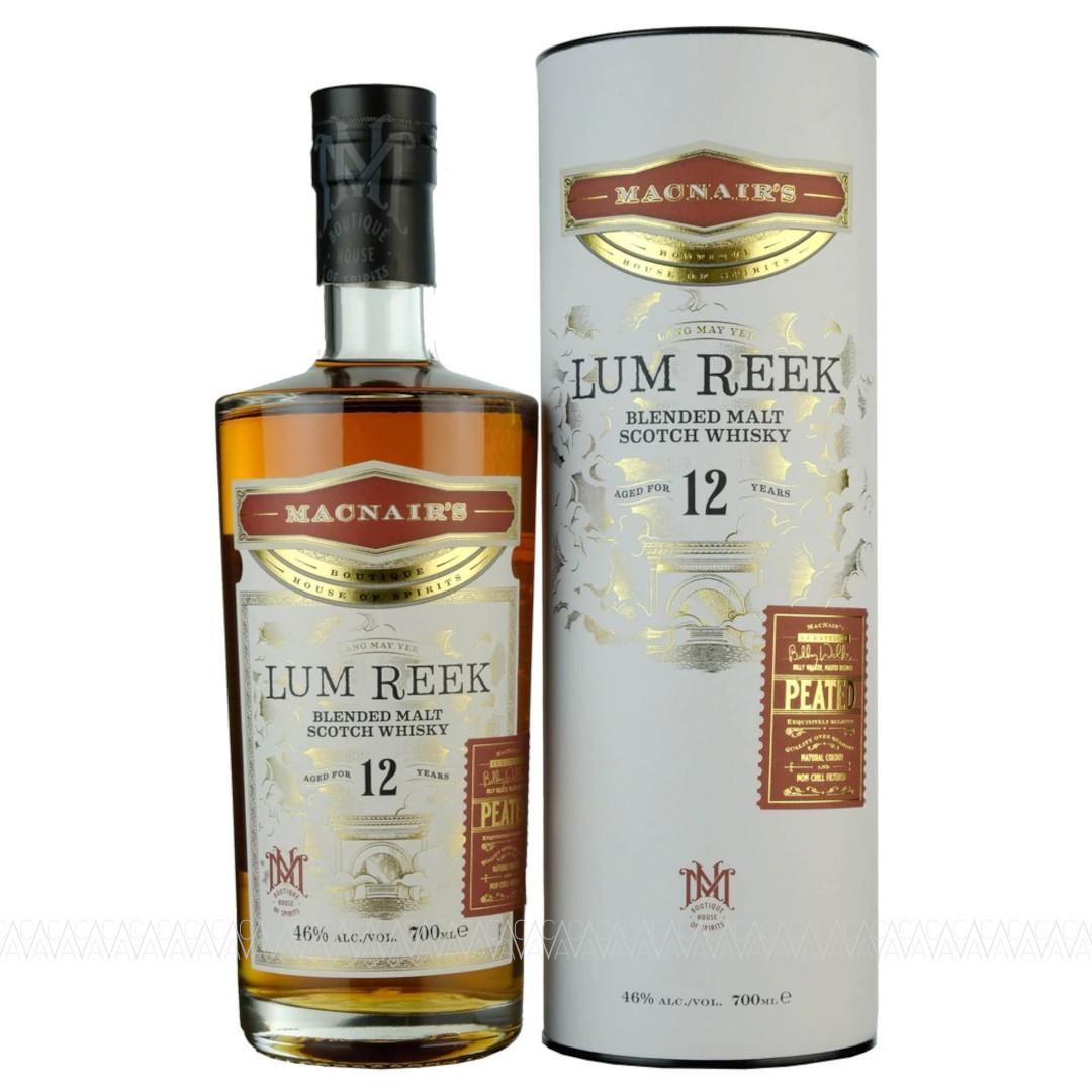 MacNair's Lum Reek 12 Years Old Peated Blended Malt Scotch Whisky 700ml