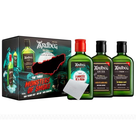 Ardbeg Monsters Of Smoke Peated Single Malt Whisky 3x200ml