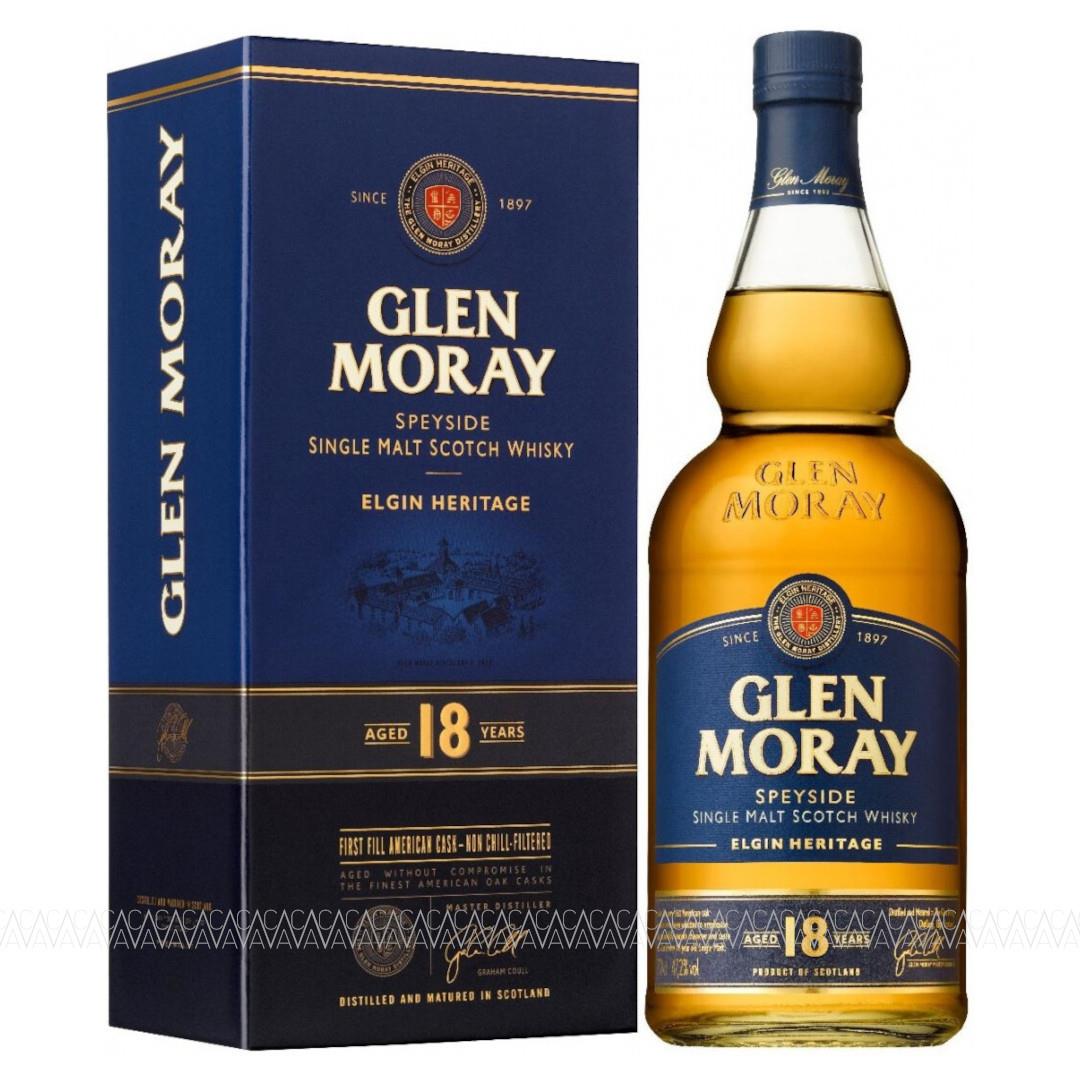 Glen Moray 18 Years Old First Fill American Cask Single Malt Scotch Whisky 47,2% alc. 700ml