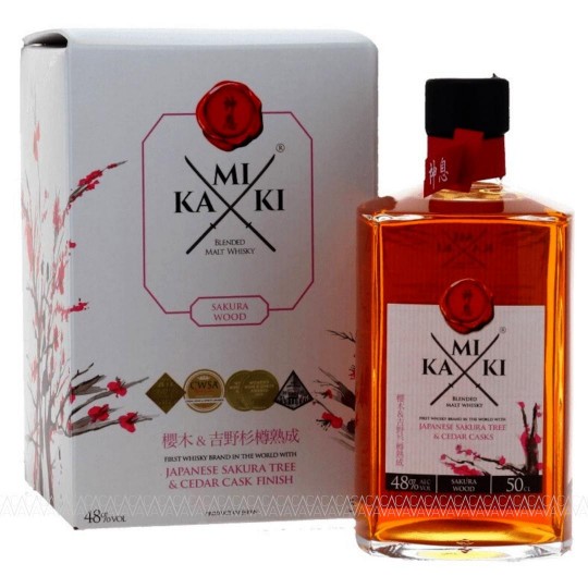Kamiki Sakura & Cedar Cask Finish Blended Malt Japanese Whisky 500ml