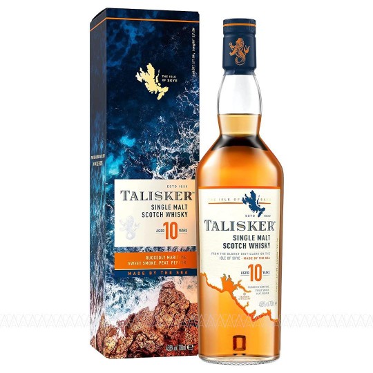 Talisker 10 Years Old Peated Single Malt Scotch Whisky 700ml
