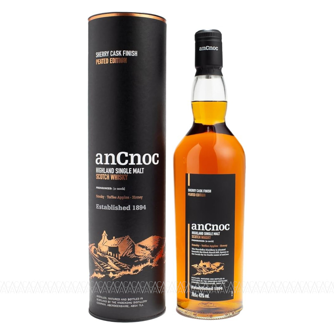 AnCnoc Sherry Cask Finish Peated Single Malt Scotch Whisky 700ml
