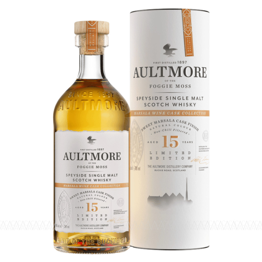 Aultmore 15 Years Old Marsala Cask Finish Single Malt Scotch Whisky 700ml