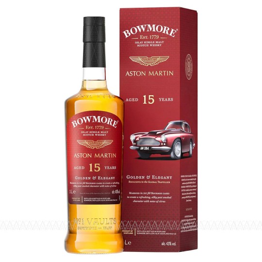 Bowmore Golden & Elegant 15 Years Old Aston Martin Edition Peated Single Malt Scotch Whisky 1 Λίτρο