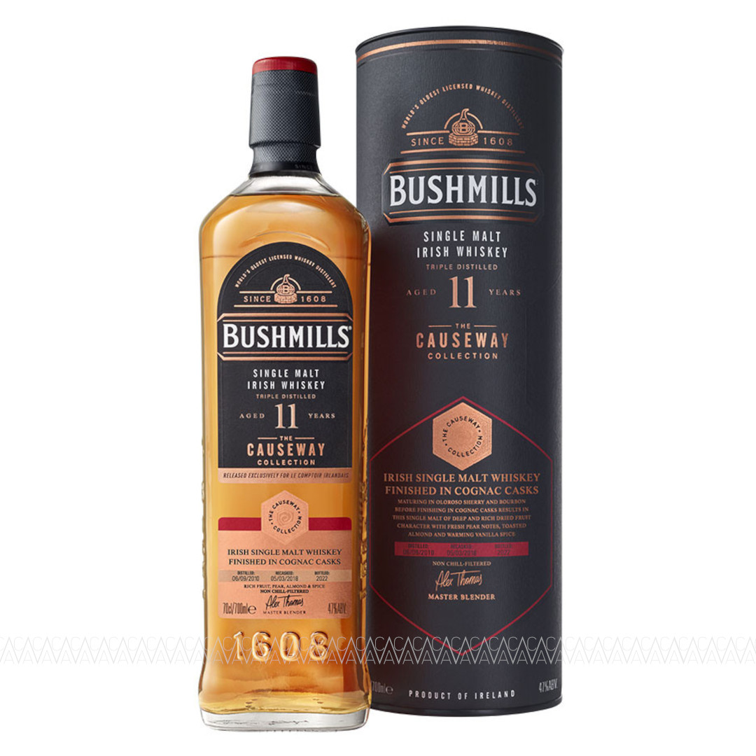 Bushmills 11 Years Old Cognac Cask Finish Single Malt Irish Whiskey 47% 700ml