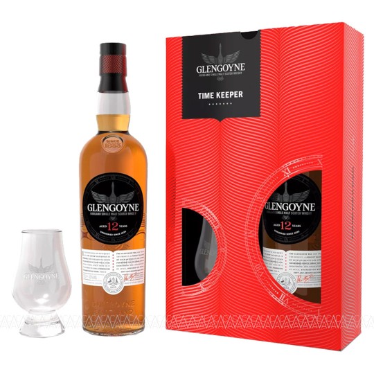 Glengoyne 12 Years Old Single Malt Scotch Whisky 700ml + Glencairn Ποτήρι Time Keeper Gift Pack