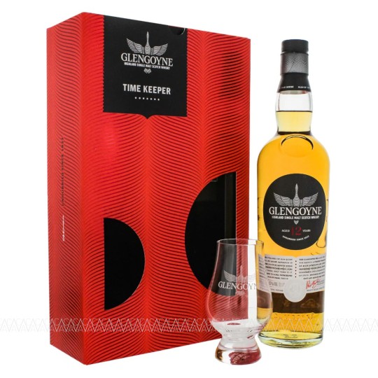 Glengoyne 12 Years Old Single Malt Scotch Whisky 700ml + Glencairn Ποτήρι Time Keeper Gift Pack