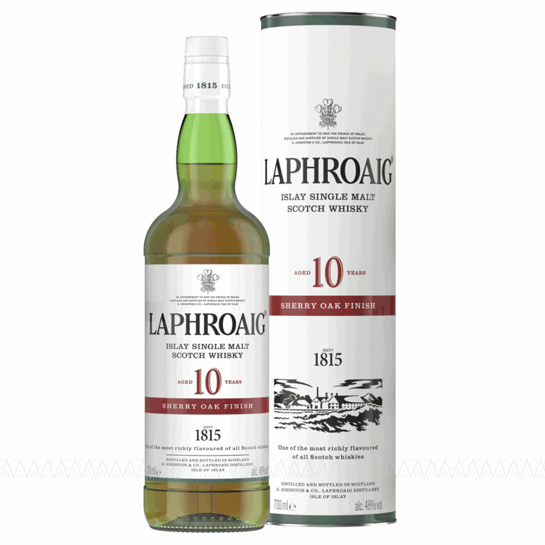 Laphroaig 10 Years Sherry Oak Finish Peated Single Malt Scotch Whisky 48% 700ml