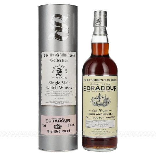 Signatory Vintage Un-Chillfiltered Edradour 2012 10 YO Single Malt Scotch Whisky 46% 700ml