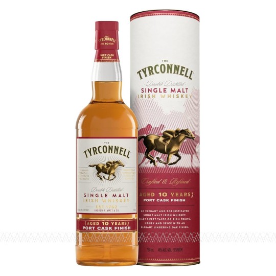 Tyrconnell 10 Years Old Port Cask Finish Single Malt Irish Whiskey 700ml