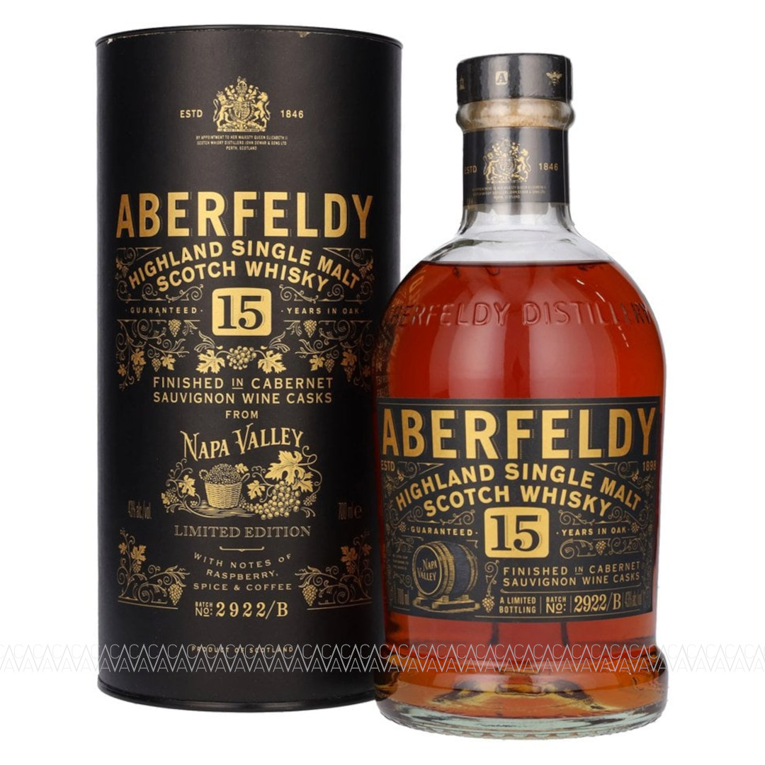 Aberfeldy 15 Years Old Napa Valley Red Wine Cask Finish Single Malt Scotch Whisky 700ml