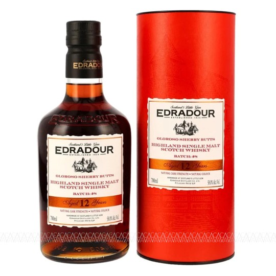 Edradour 12 Years Old Oloroso Sherry Butts Single Malt Scotch Whisky 58% 700ml
