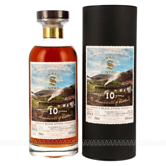 Signatory Vintage Blair Athol 10 YO 1st Fill Oloroso Sherry Butts Finish Monuments of Scotland Whisky 50,8% 700ml