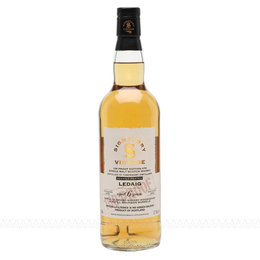 Signatory Vintage Ledaig 6 YO Oloroso Sherry & Bourbon Casks 100 Proof Edition #76 Whisky 57,1% 700ml Signatory Vintage Ledaig 6 YO Oloroso Sherry & Bourbon Casks 100 Proof Edition #76 Whisky 57,1% 700ml