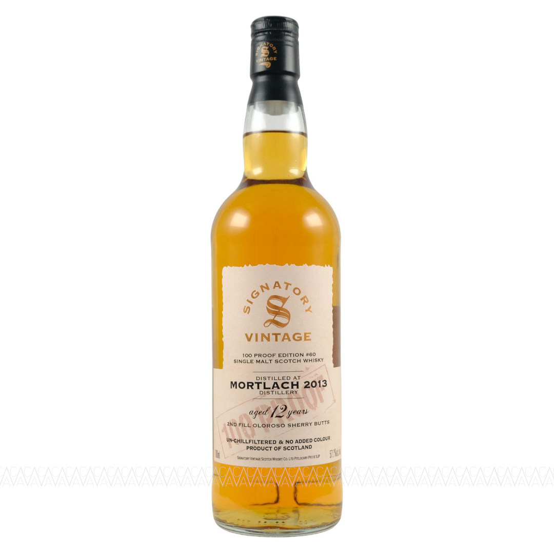Signatory Vintage Mortlach 12 YO 2nd Fill Oloroso Sherry Butts 100 Proof Edition #60 Whisky 57,1% 700ml Signatory Vintage Mortlach 12 YO 2nd Fill Oloroso Sherry Butts 100 Proof Edition #60 Whisky 57,1% 700ml