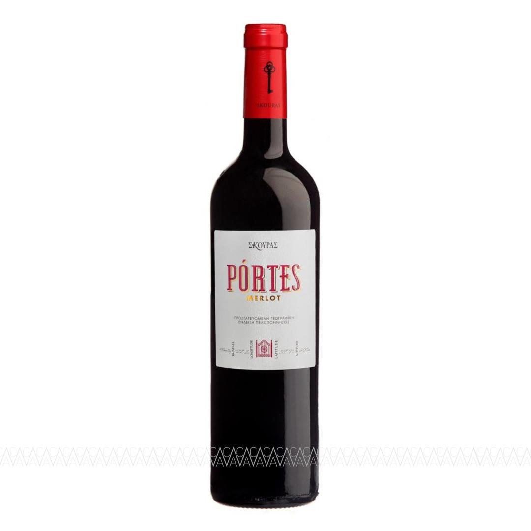 Σκούρας Portes Merlot Ερυθρός Ξηρός Οίνος 750ml
