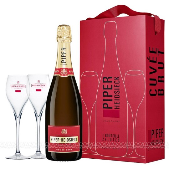Piper Heidsieck Cuvee Brut Champagne 750ml + 2 Ποτήρια